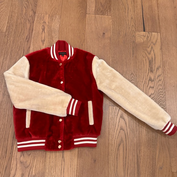 Crimson/Cream Letterman Jacket - Picture 2 of 4